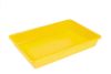 Bac poste inspection filtrage, 540x385x80mm, jaune, plein